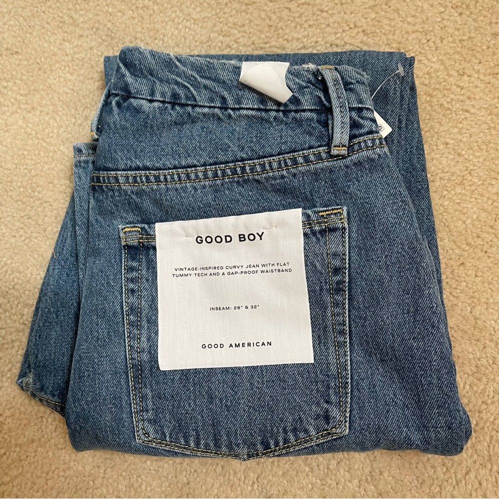 NWT! Good American Women’s Good Boy Boyfriend Straight Leg Jeans - Size 8/29 - Picture 7 of 13